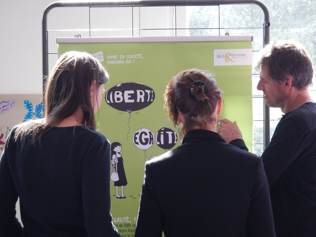 Mots et Merveilles, une association de lutte et de prévention de l’illettrisme, utilise depuis quatre ans les expo-quiz® « L’illettrisme, parlons-en ! », « Vivre en société, parlons-en ! » et « L’écho de ma langue ».